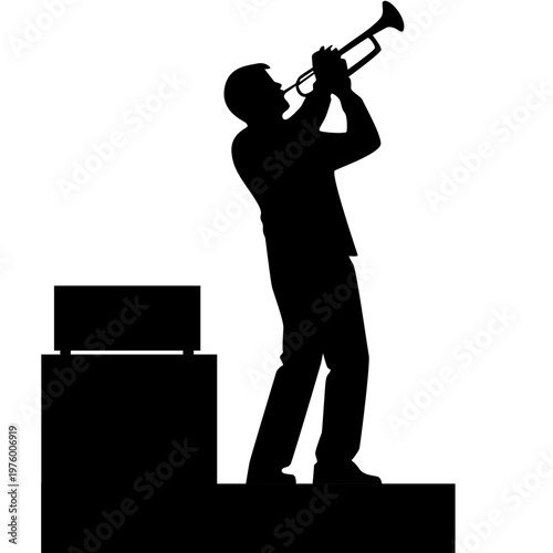 Jazz Music Silhouette Trumpet Stage Performance