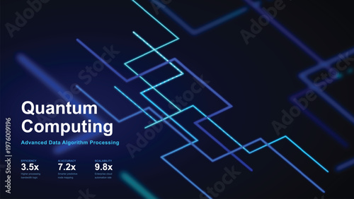 Quantum computing technology abstract background