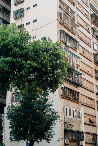 Vintage Aged Residential Building in Taipei, Taiwan