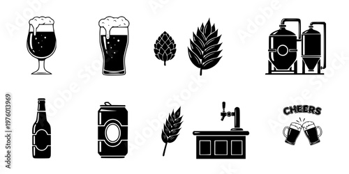 Craft Beer Tulip Glass Silhouette Icon