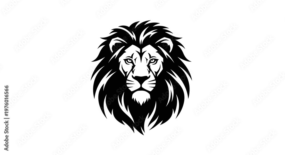 Obraz premium Majestic Lion Head with Flowing Mane.
