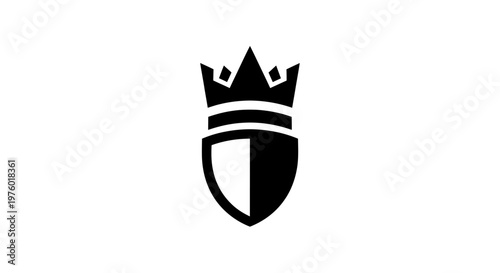 Photography Royal Shield with Crown Icon.