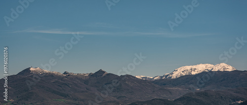 A view of Molise in early spring. View from the village of Fornelli.