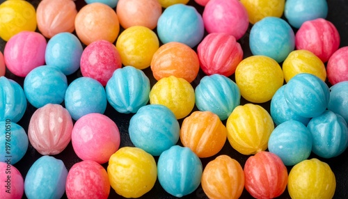 Wallpaper Mural Cluster of Glossy Colorful Balls Pink Blue Orange Yellow White Spherical Pattern Visuals Torontodigital.ca