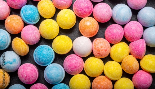 Wallpaper Mural Cluster of Glossy Colorful Balls Pink Blue Orange Yellow White Spherical Pattern Visuals Torontodigital.ca