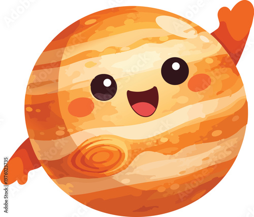 Jupiter Planet cute illustration
