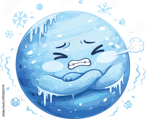 Uranus Cute Planet Illustration