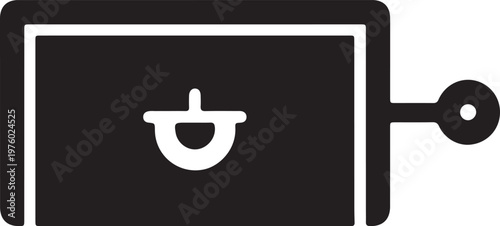 Vintage Tobacco Pipe Tamper Tool with Handle Close-up Detail Isolated Black and White Graphic