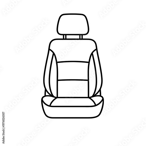Car Seat Line Icon