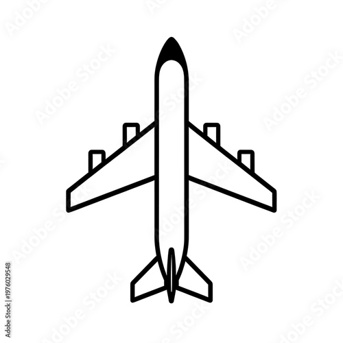 Minimalist Airplane Line Icon