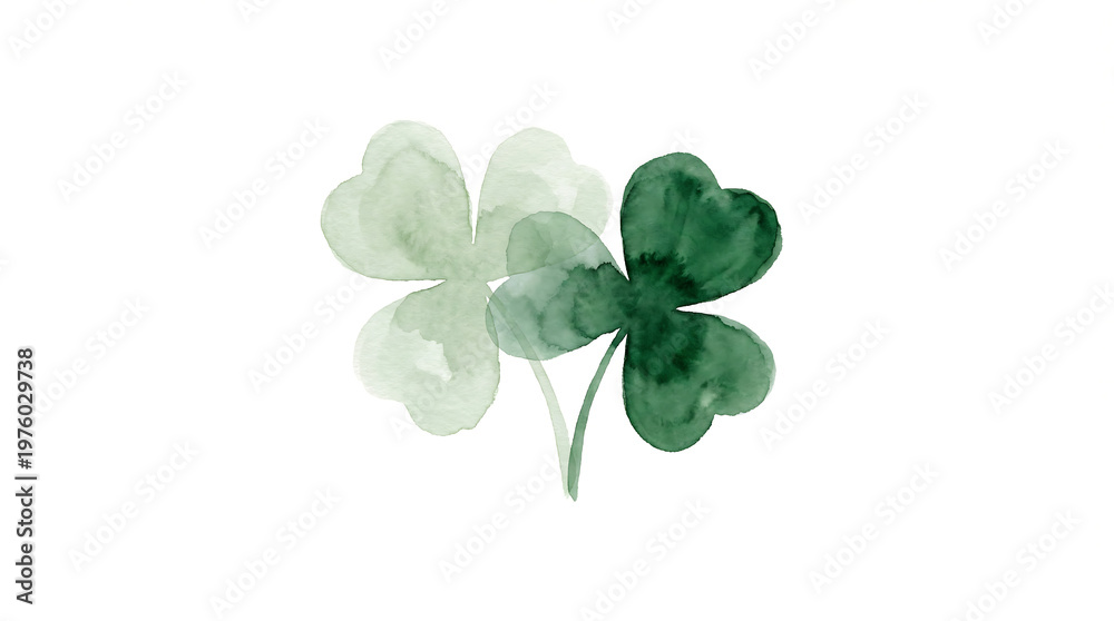 Obraz premium St. Patrick's day celebration ireland digital art nature aerial view festive clover designs for good luck