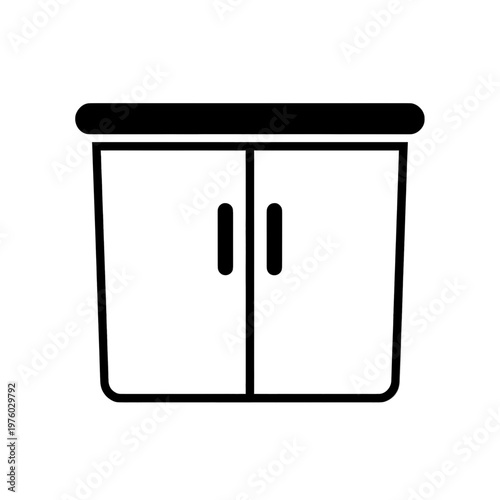 Minimalist Cabinet Door Vector Icon
