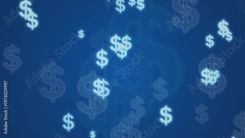 Money appear float up overlay background