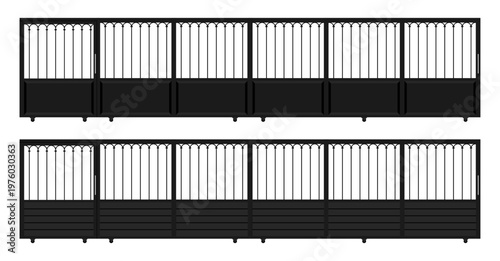 Elegant Wrought Iron Fence Gate with Vintage Architectural Design, Decorative Swirl Ornament, Classic Victorian Style Entrance for Garden, Palace, Cemetery, and Luxury Home Exterior