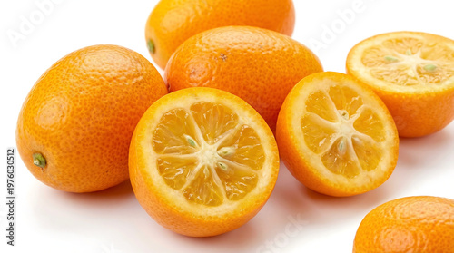 Fresh kumquats harvested in orchard delicious fruit display natural setting bright lighting vibrant colors for culinary inspiration