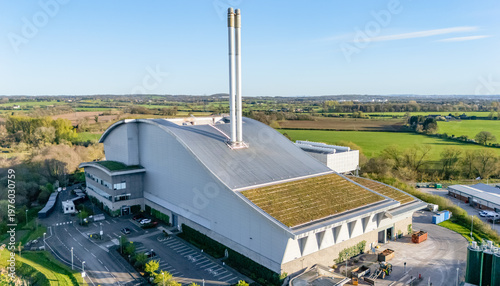 Tableau sur toile Aerial view of an energy recovery facility in Staffordshire, UK