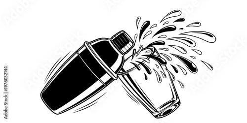 Professional Cocktail Shaker Mixology Silhouette