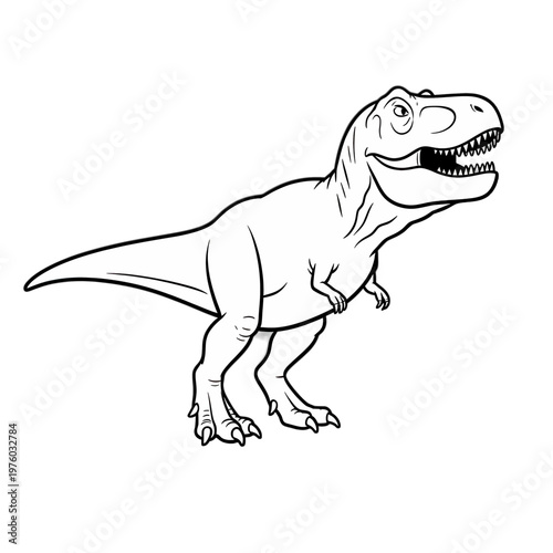 Tyrannosaurus Rex Dinosaur Line Icon