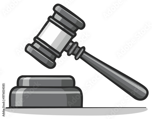 Lawyer's Gavel and Sounding Block Symbolizing Justice and Legal Decisions