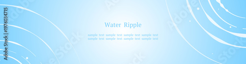水紋のシンプル背景 斜め配置 ライトブルーグラデーション Webバナー素材