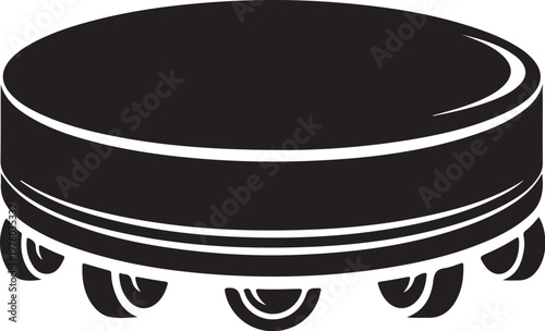 Black, modern, minimalist lazy susan, rotating tray, tableware, kitchen utensil