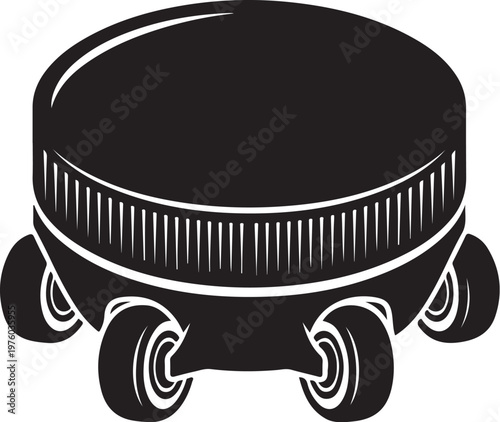 Black, monochrome, wheelbarrow icon, vector illustration, gardening tool, construction equipment