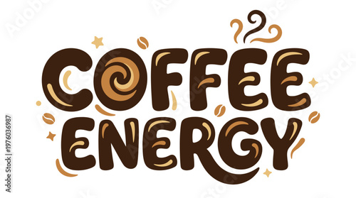Coffee Energy Drink Logo Design.