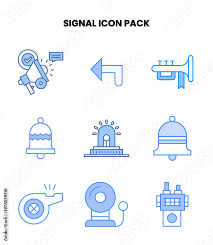 Signal Blue Bundle Icons Pack