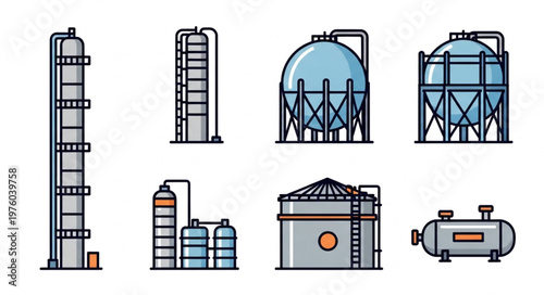 Industrial Storage Tanks and Vessels for Chemical and Petroleum Processing.