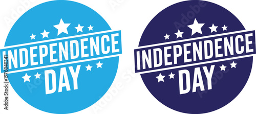 Celebrate independence day patriotic oval badges with stars and stripes for july 4th festivities