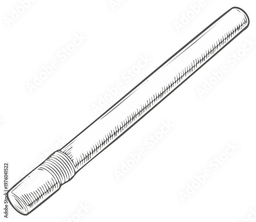 Hand Drawn Cigarette Illustration Addiction Concept Tobacco Usage and Health Issues