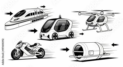 Futuristic Transportation Concepts - A Vision of Future Mobility.