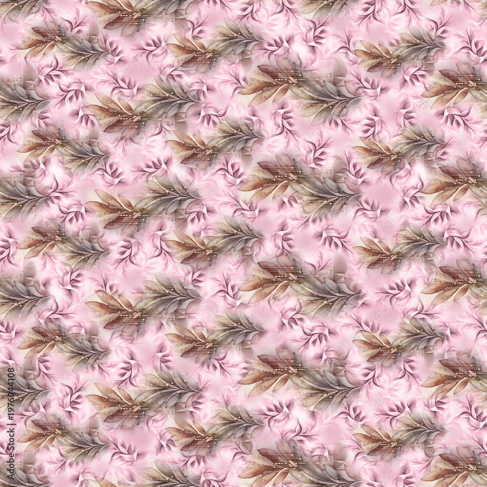 Fototapeta premium digital textile design flowers and leaves and allover designs for ladies shirt printings wallpaper, and covers
