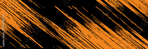 orange black brush Car sticker wrap pattern banner abstract sporty lines black orange color combination grunge brush modern pattern racing motorsport design.vector illustration. eps 10