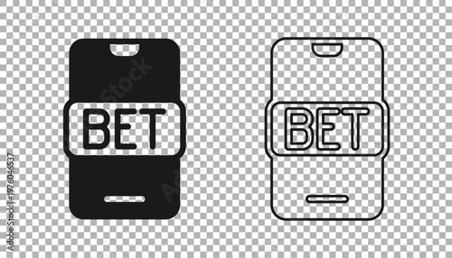 Black Online sports betting icon isolated on transparent background. Sport bet bookmaker. Betting online make money. Vector