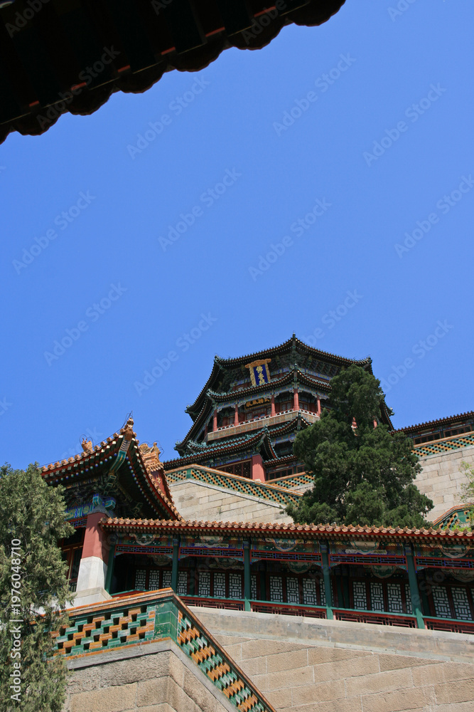 Fototapeta premium at the summer palace in beijing in china 