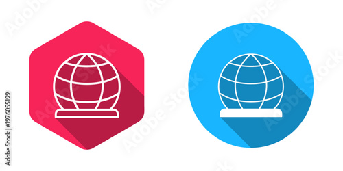 Filled and outline Playground climbing equipment icon isolated with long shadow background. Kid playground climb. Vector