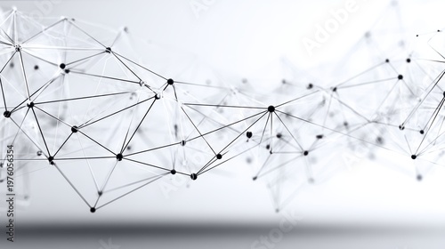 Abstract Network Connections, Data Streams, Futuristic Concepts