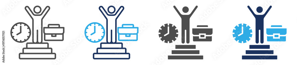 Obraz premium productivity icon set multi concept