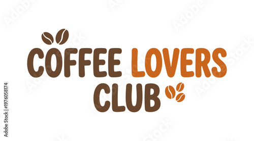 Brown and orange coffee text logo.