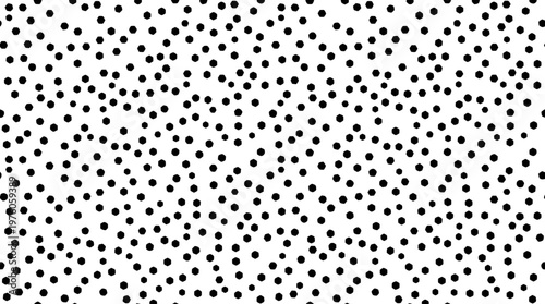 Black Dots on White Background Pattern.