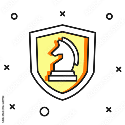 Filled outline Chess icon isolated on white background. Business strategy. Game, management, finance. Flat filled outline style with shadow. Vector