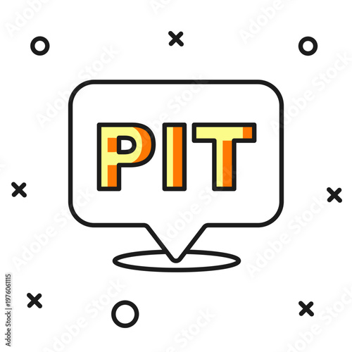 Filled outline Pit stop icon isolated on white background. Flat filled outline style with shadow. Vector