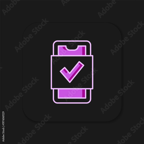 Filled outline Mobile phone shopping icon isolated on black background. Online buying symbol. Supermarket basket symbol. Flat filled outline style with shadow. Vector