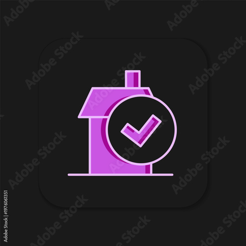 Filled outline Home cleaning service concept icon isolated on black background. Building and house. Flat filled outline style with shadow. Vector