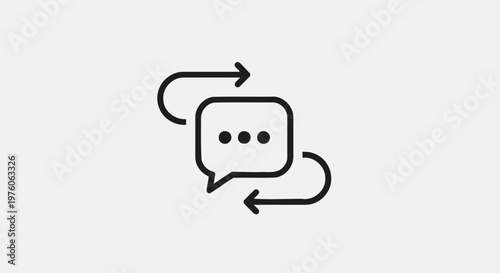 Icon representing continuous communication, message exchange, or interactive dialogue.