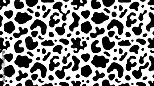 Black and white cheetah print pattern.