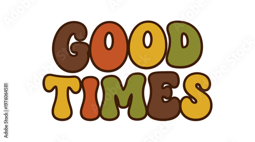 Colorful Good Times Text Logo.