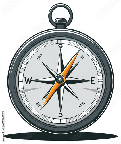 Free Download Classic Navigation Compass Illustration for Direction and Travel - GFXLoad