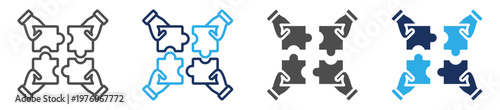 team building  icon set multi concept